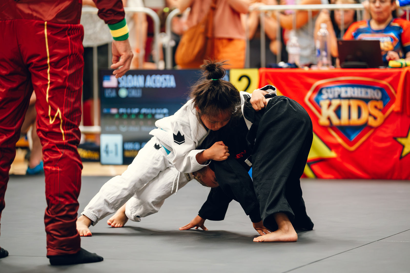 Guard battle — Superhero Kids BJJ championship